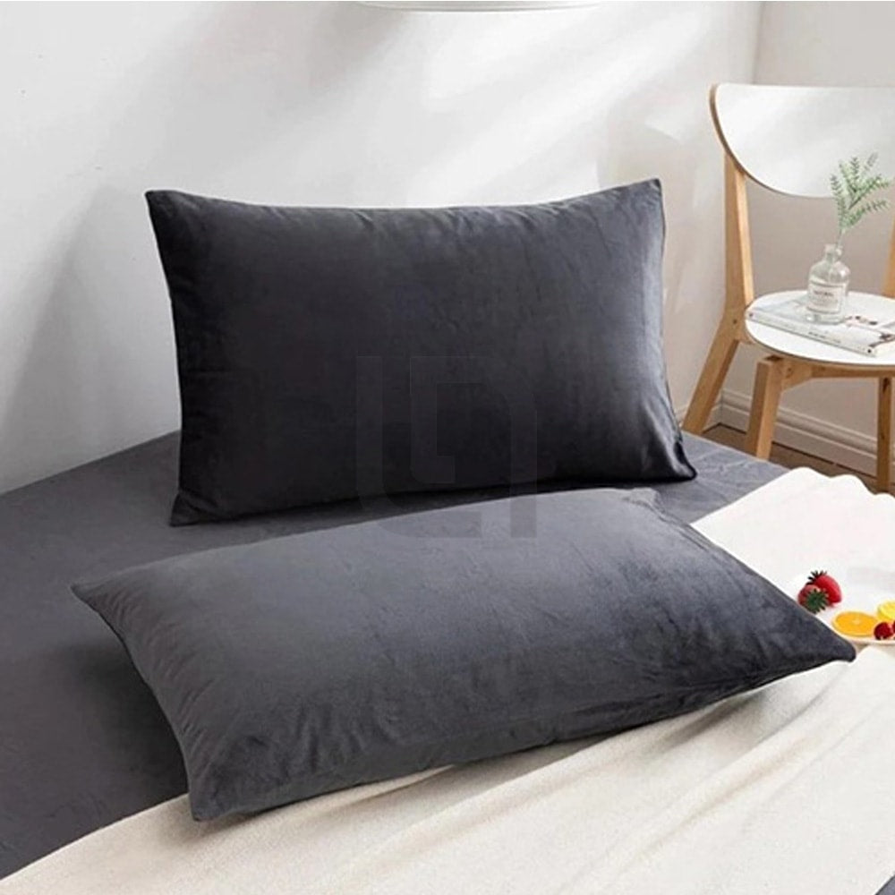 Premium Velvet Pillow Covers - Grey β Pillow Covers price in Pakistan