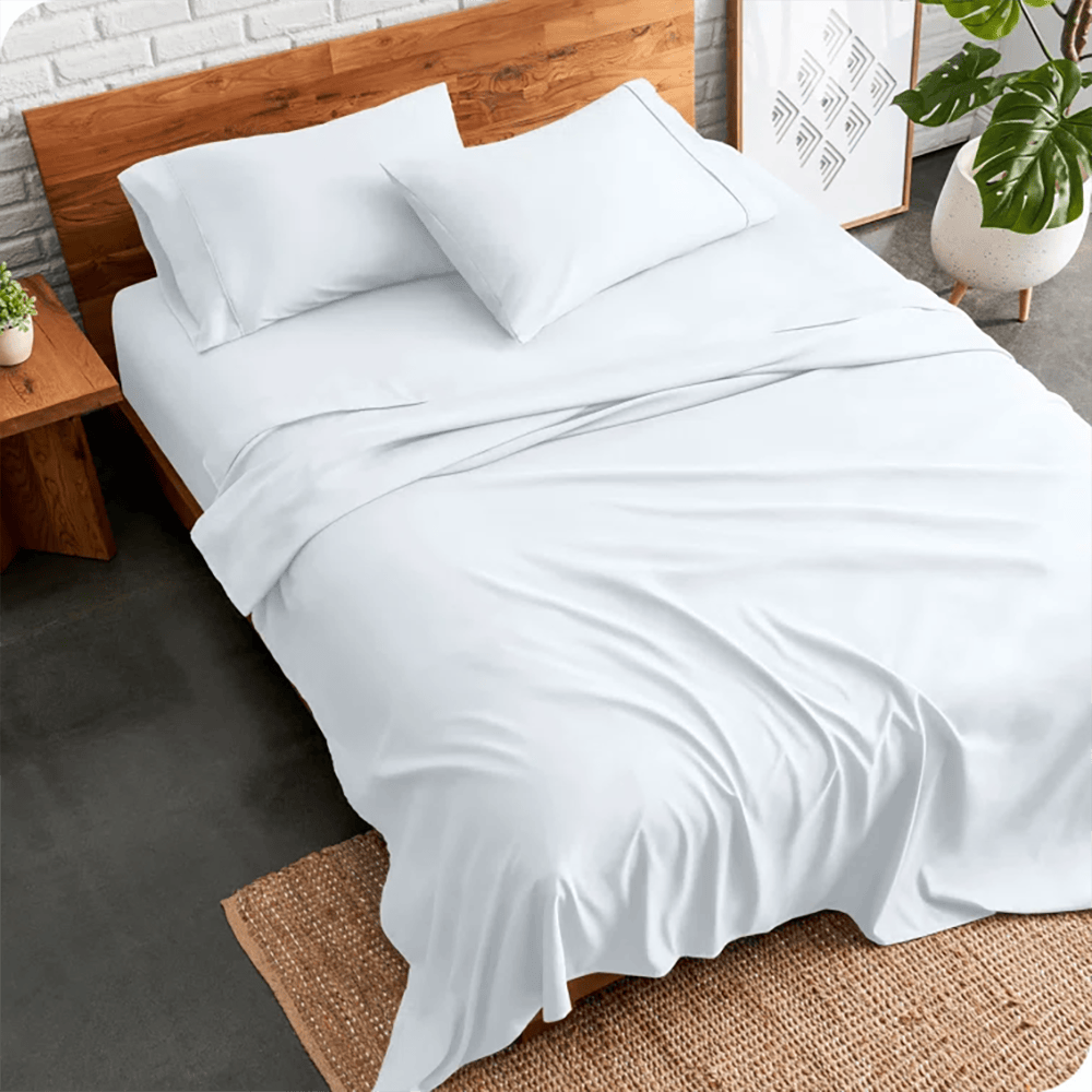 Cotton Plain Bed Sheet - White โ Plain Bed Sheets price in Pakistan