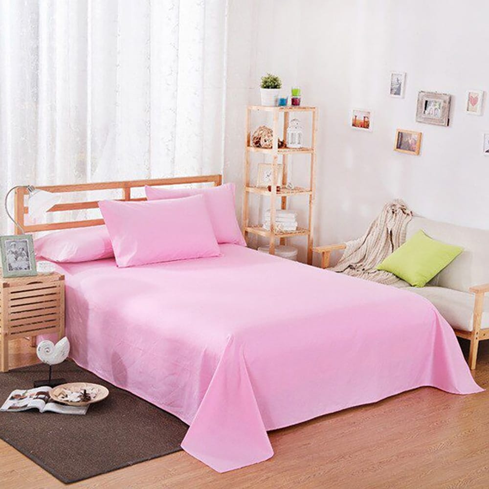 Plain Bed Sheet - Pink โ Plain Bed Sheets price in Pakistan