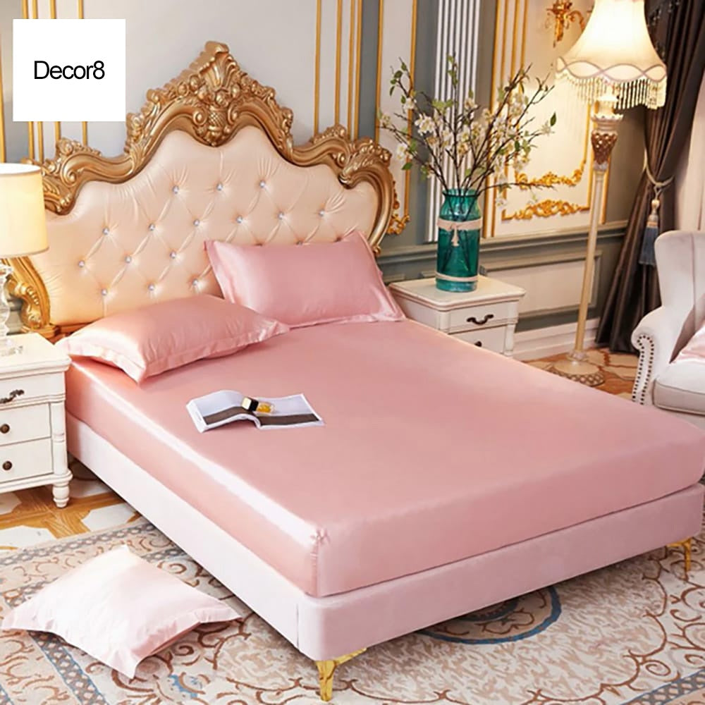 Silk Fitted Sheet - Pink โ Silk Fitted Sheets price in Pakistan
