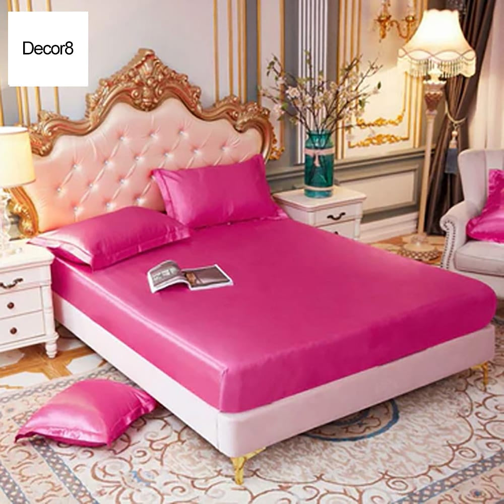 Silk Fitted Sheet - Rose Pink โ Silk Fitted Sheets price in Pakistan
