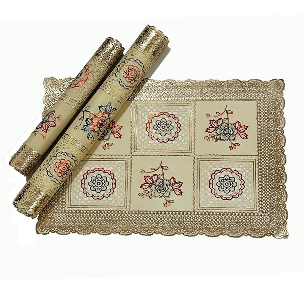3 pc Coaster Table Mat Set & Placemat β Coaster - Multi Golden β Table Mats price in Pakistan