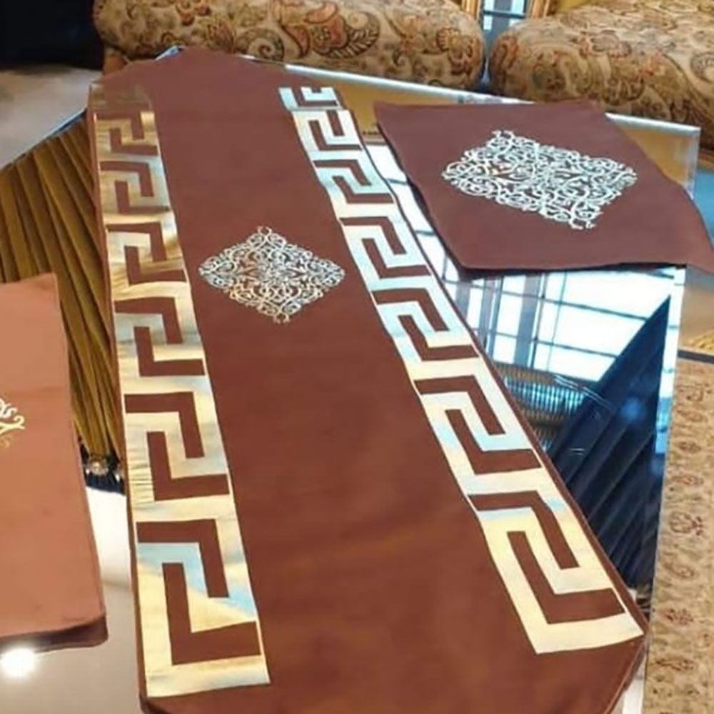 Versace Velvet Table Runner – Brown — Table Runners price in Pakistan