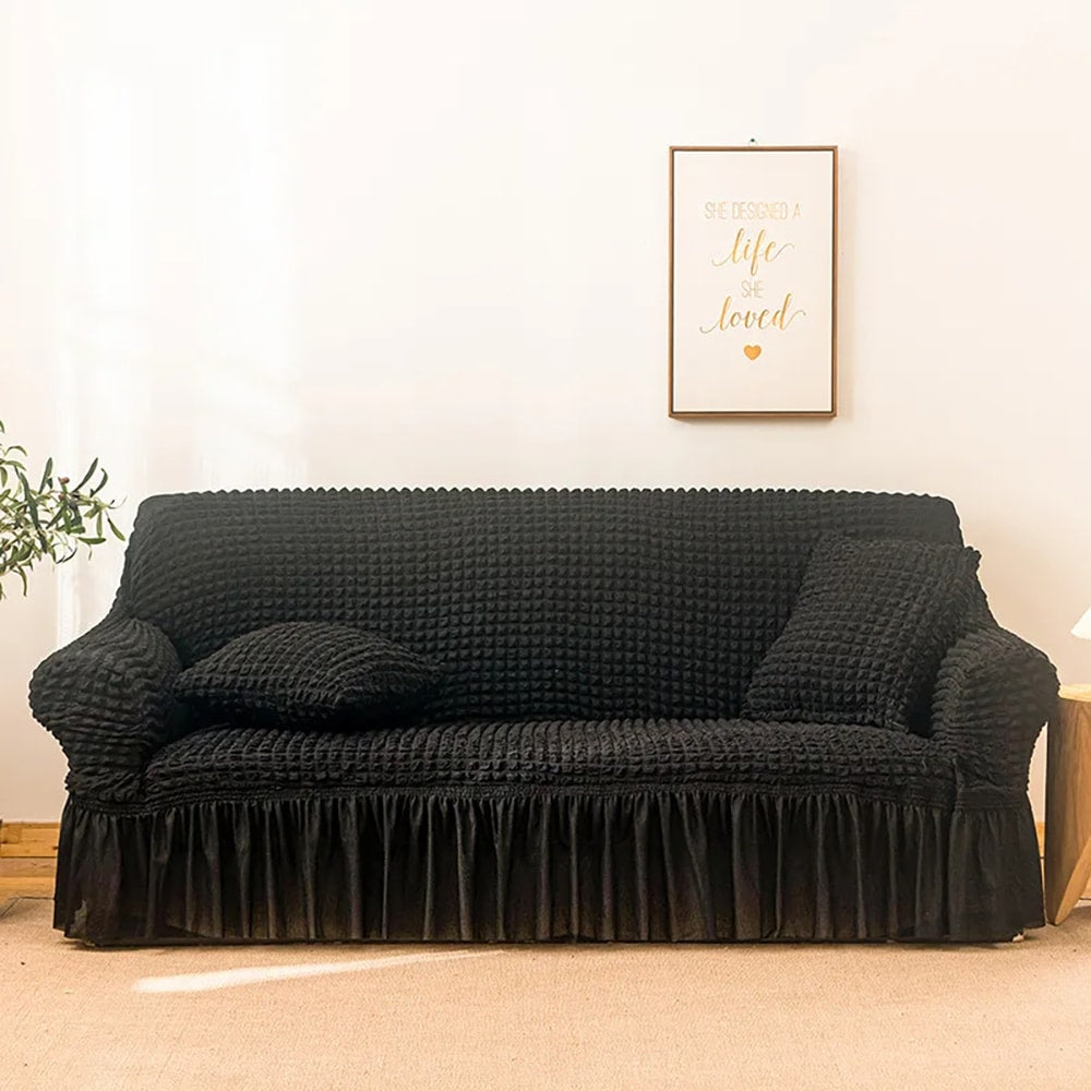 Turkish Style Bubble Sofa Cover - Black β Turkish Sofa Covers price in Pakistan