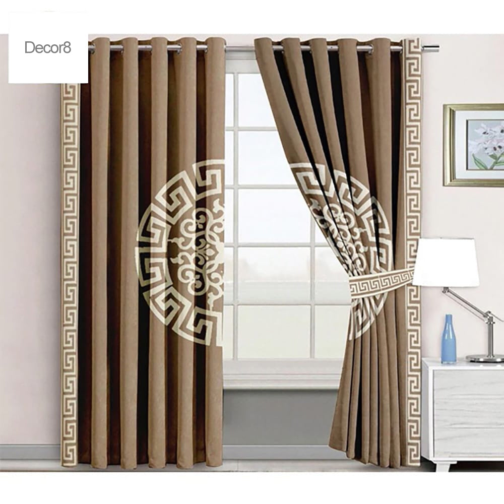 Premium Versace Velvet Curtains - Camel β Velvet Curtains price in Pakistan