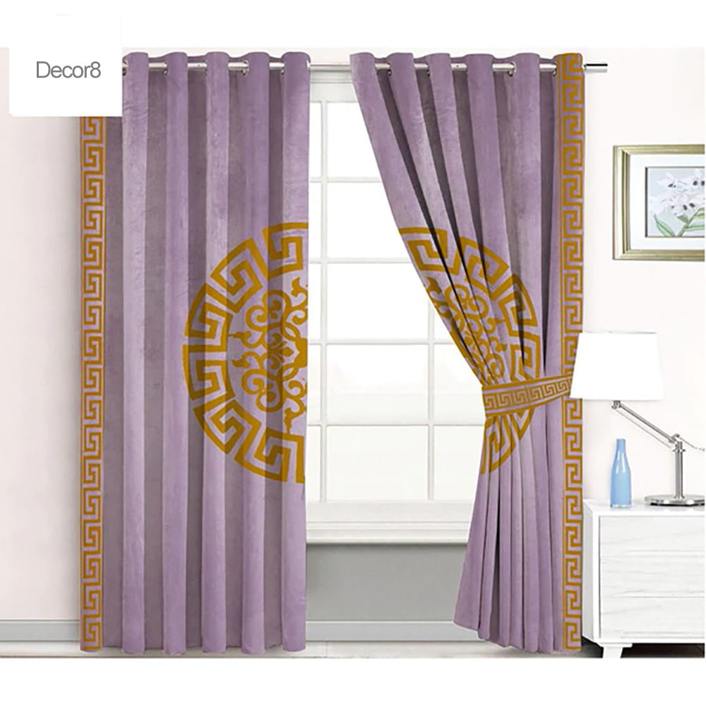 Premium Versace Velvet Curtains - Purple β Velvet Curtains price in Pakistan