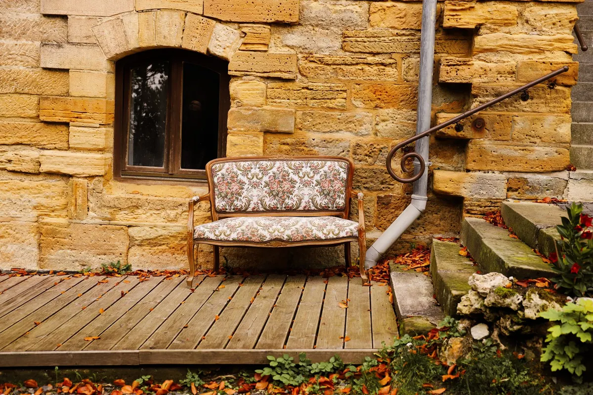 Old sofa before restoration — Super Market, Islamabad